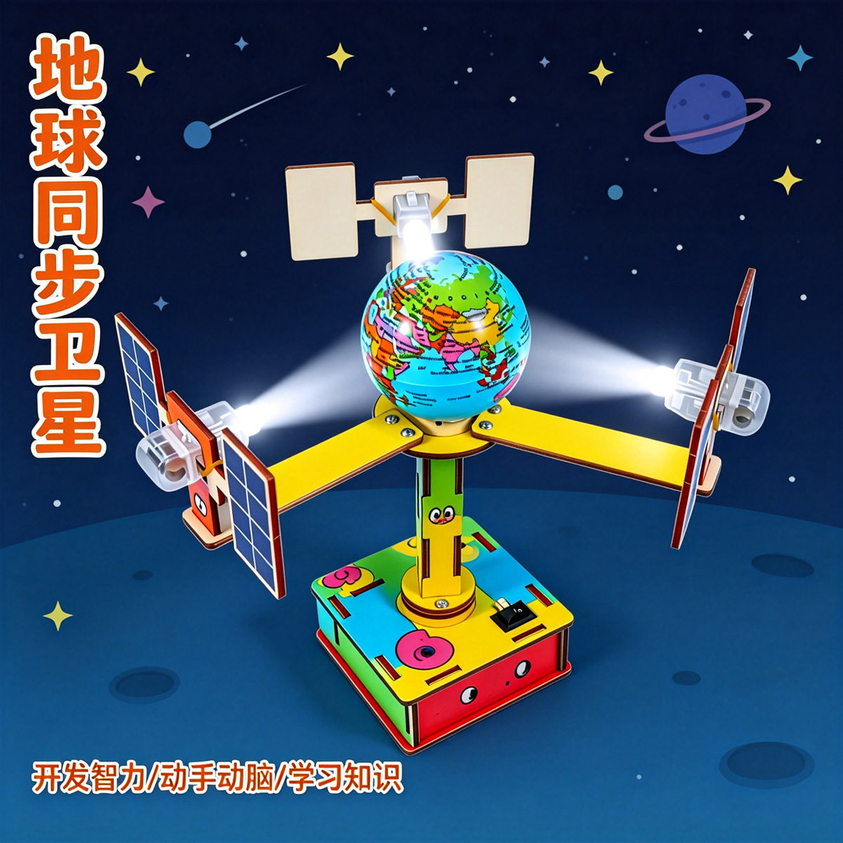 DIY发明航天地球同步卫星模型