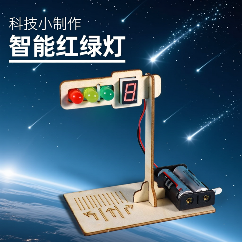 diy红绿灯儿童科技制作小发明