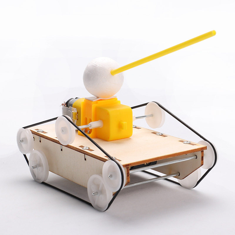儿童科技小制作diy电动小坦克小学生亲子拼装益智玩具科教教具