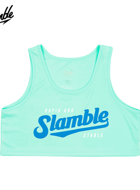 SLAMBLE 女子健身运动背心短款内搭跑步瑜伽训练外穿无袖上衣夏季