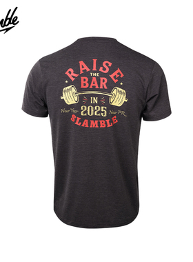 SLAMBLE男子CF运动健身训练短袖T恤莱赛尔透气速干吸汗夏季新款