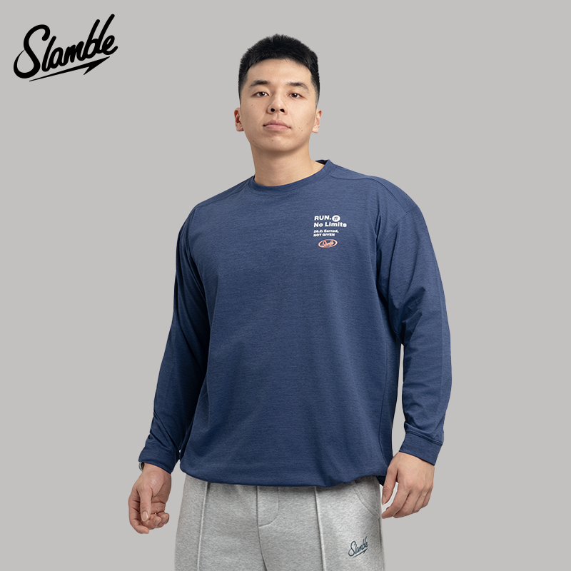 SLAMBLE男士运动长袖T恤篮球训练健身吸湿排汗打底衣