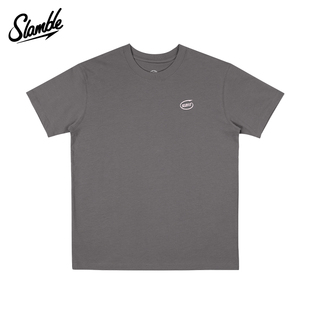 新款 SLAMBLE精梳棉休闲运动短袖 T恤男女圆领舒适简约百搭透气夏季