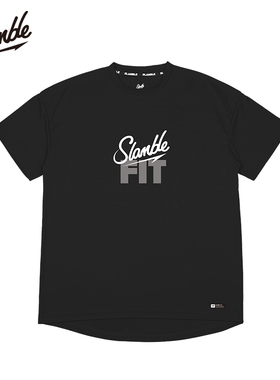 SLAMBLE篮球训练运动FIT短袖男圆领健身跑步速干上衣透气
