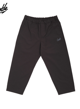 SLAMBLE运动休闲八分裤健身薄款训练宽松字母纯色裤子男女潮