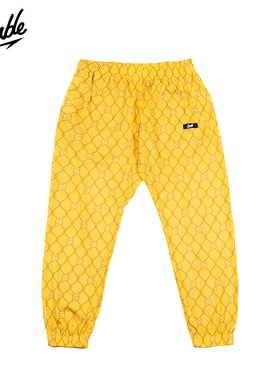 SLAMBLE夏季新款网眼长裤男运动透气速干宽松休闲束脚裤子潮流