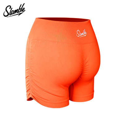 SLAMBLE女子瑜伽健身裤高腰提臀紧身显瘦普拉提运动短裤夏季热裤