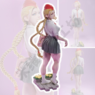 制服嘉米怀特街头霸王高精度GK手办3D打印[未上色白模]