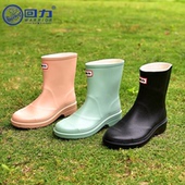女款 加绒鞋 套防水时尚 回力雨鞋 潮流透气雨靴马丁靴加厚赶海水鞋 女