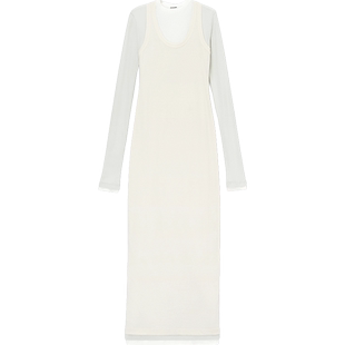 【折扣升级】JIL SANDER+ 女士 长款三件装棉质叠穿连衣裙