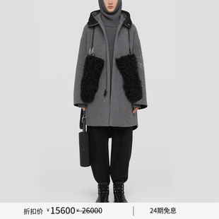 SANDER JIL 女士 中长款 外套 绵羊毛冬装 甄选折扣
