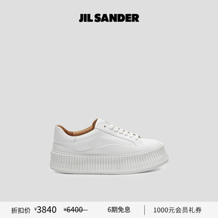 甄选折扣 低帮厚底系带牛皮革饼干鞋 JIL 女士 小白鞋 SANDER