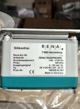 RENA压力表71083 DE46L7004PN03MW 议价