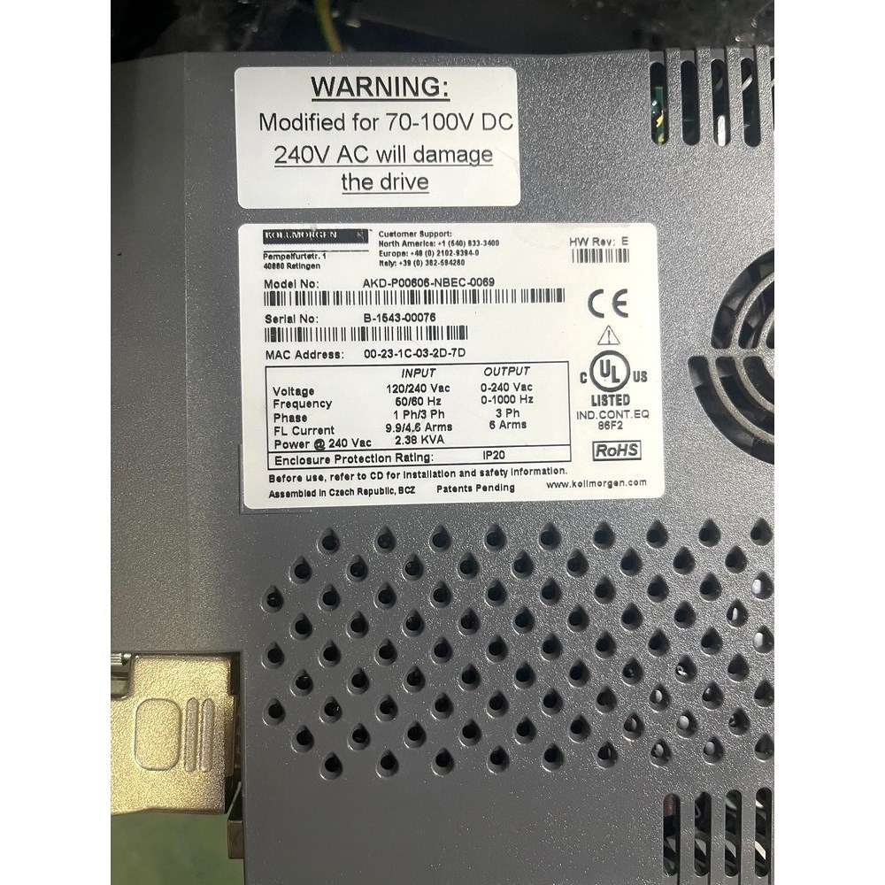 科尔摩根伺服驱动器AKD-P00606-NBEC- 议价