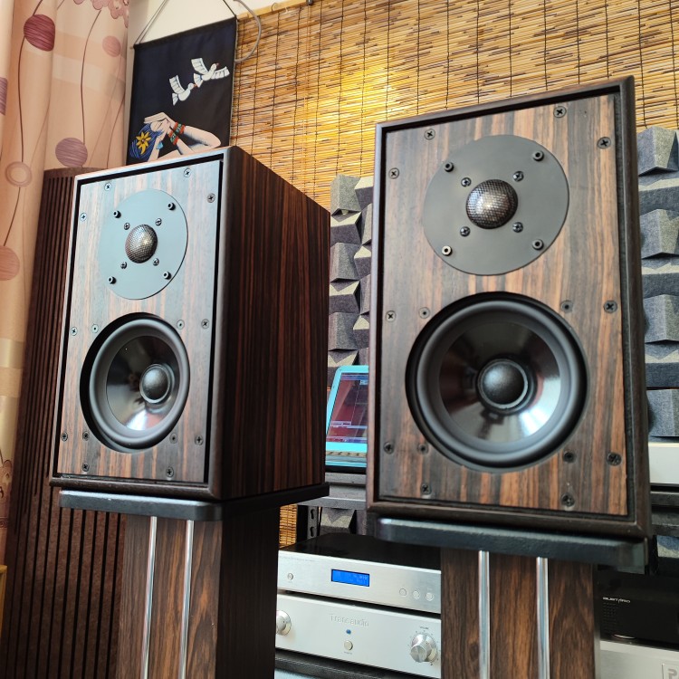 HiFi监听书架音箱雨后初晴P3复刻版本桦木夹板实木皮制作