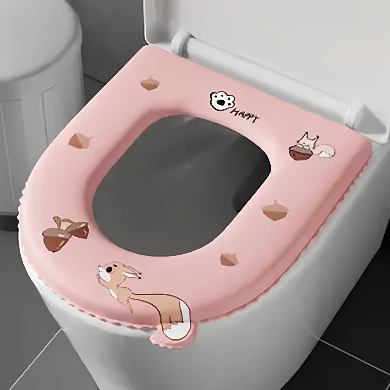 防水马桶垫家用坐垫冬季四季通用坐便套绑带款高级感粘贴式马桶套