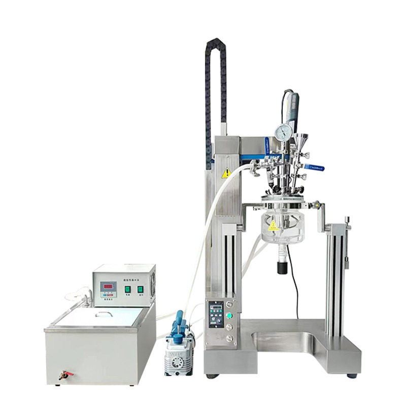 广州厂家供应化妆品机器设备均质机乳化锅罐实验室小型乳化机玻璃