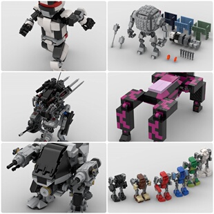 定制积木创意设计玩具外部发电机机器人球形机器人美洲狮机器人