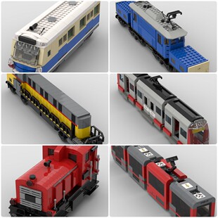 定制积木旧金山轻轨列车4551列车2060列车有轨电车Evolution机车