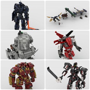 定制积木KV2-ST1机器人机甲台风机器人玉鹰机器人终结者机器人