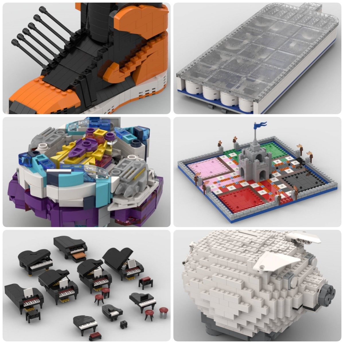 定制积木小猪存钱罐钢琴合辑奇怪的瓶子飞行棋Air Jordan战斗陀螺