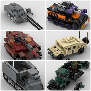 定制积木玩具坦克Ho-Ki装甲运兵车悍马坦克歼击车苏联GAZ-AA卡车
