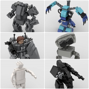 定制积木玩具机器人士兵两脚机器人学习机器人雇佣兵硬装机器人