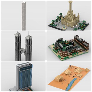 定制积木金字塔吉隆坡石油双塔摩天大楼卡姆登庭院水塔利华大厦