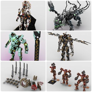定制积木MG生化战士狂暴者Xerr0机器人WIP生化战士北海巨妖阿罗汉