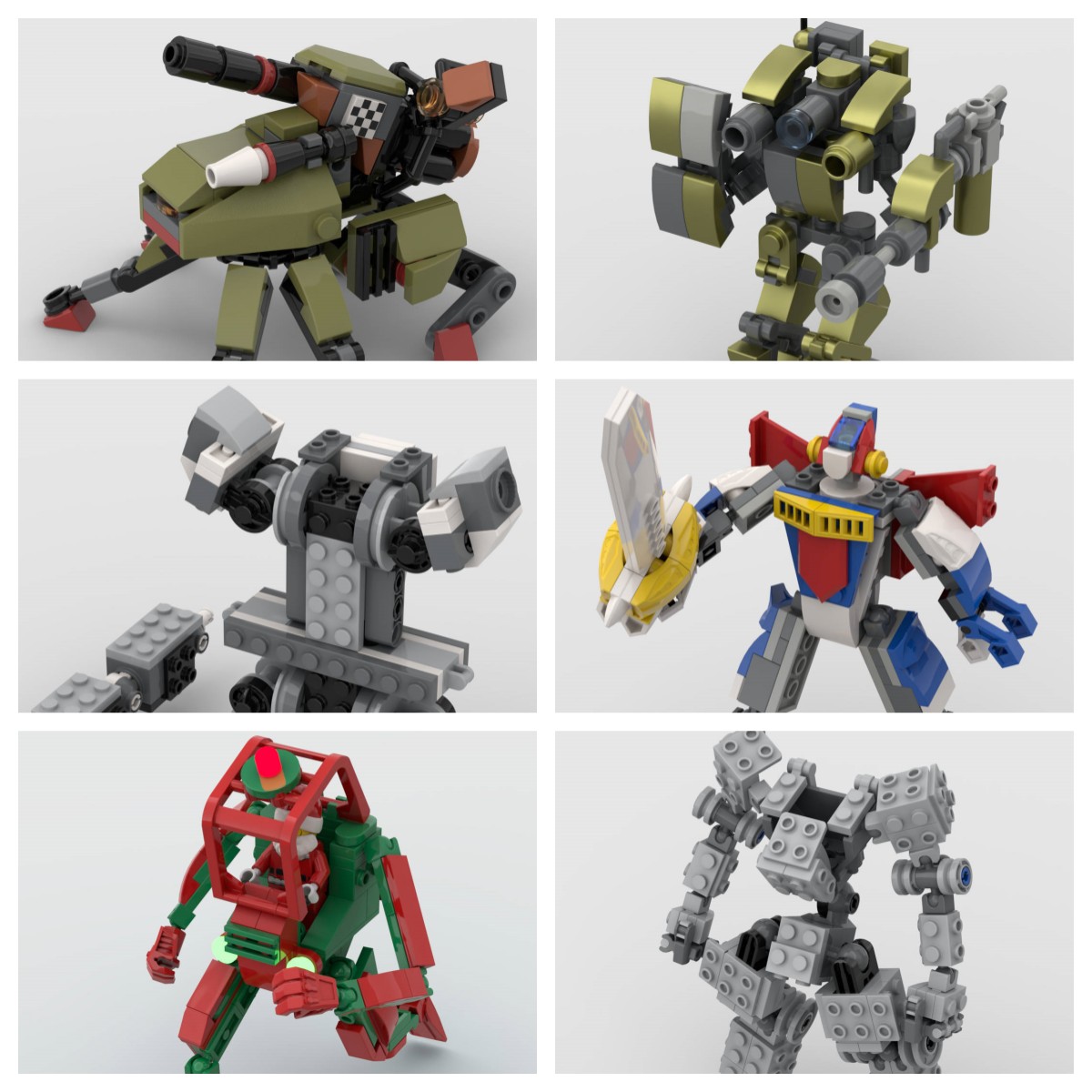 定制积木机械卫士带驾驶舱的机械框架圣诞老人的机甲蜘蛛炮兵机甲