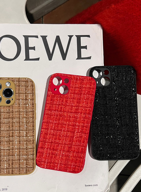 适用苹果15手机壳iphone17ProMax保护壳精孔16保护套14 Plus防滑13红色小香风12女士黑色XS MAX XR Air case