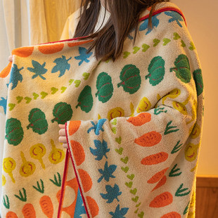 复古纯棉浴巾儿童家用裹巾全棉吸水不掉毛洗澡成人女柔软全身可穿