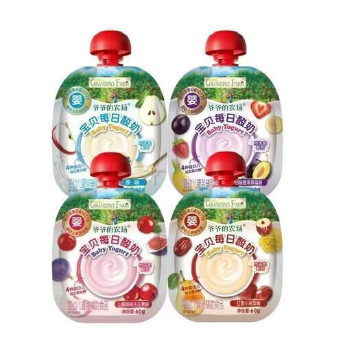 【整箱24袋】爷爷的农场婴幼儿婴标酸奶宝宝常温酸奶饮品6月+刮码