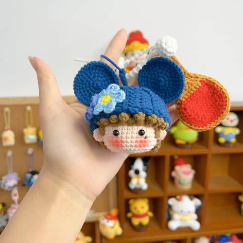 手工DIY钩织莎头王楚钦大头材料包挂件莎头挂件