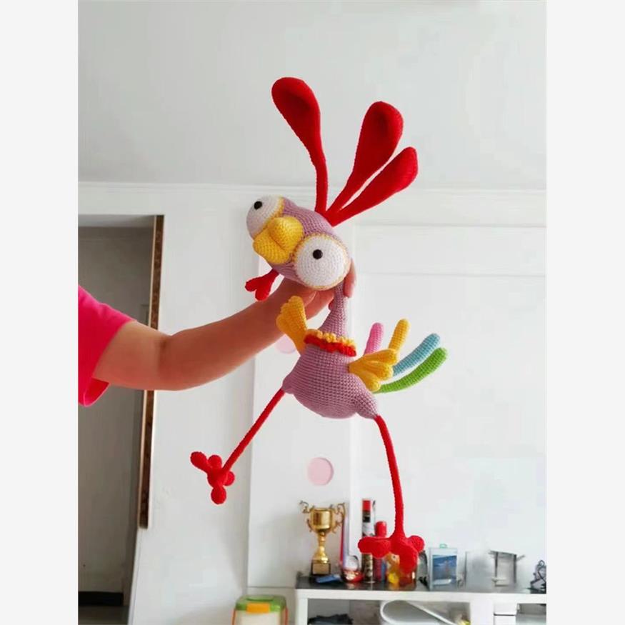 毛线手工编织搞怪大眼鸡