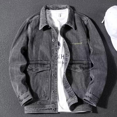 牛仔外套男潮牌春秋季2026新款韩版潮流宽松大码工装夹克休闲上衣