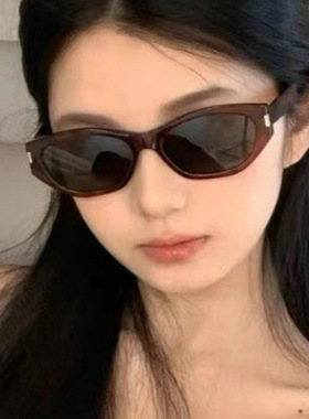 2025新款复古可可镜猫眼可配度数墨镜女款潮辣妹度假防晒太阳眼镜