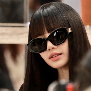 Lisa同款不规则墨镜女款2024新款大脸方圆脸凯旋门太阳眼镜高级感