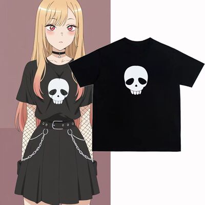 卡通二次元同款骷髅头cosT恤