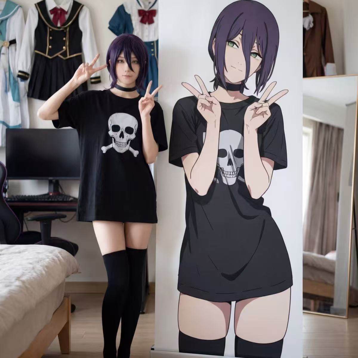 电锯人蕾塞cos服日常纯棉短袖