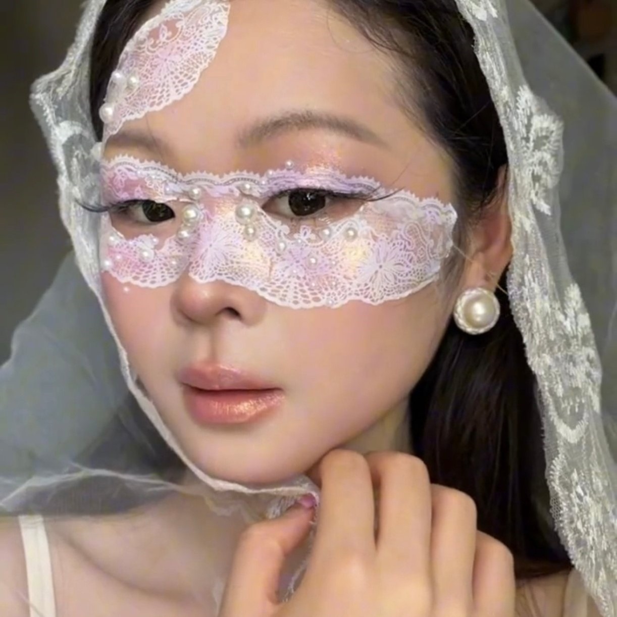 一秒成妆蕾丝纹身贴COS出片