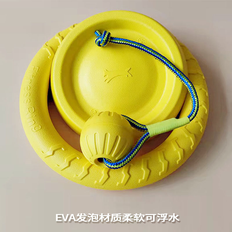 狗狗玩具飞盘球拉环响片咬棒咬包枕马犬边牧训狗互动磨牙训犬用品