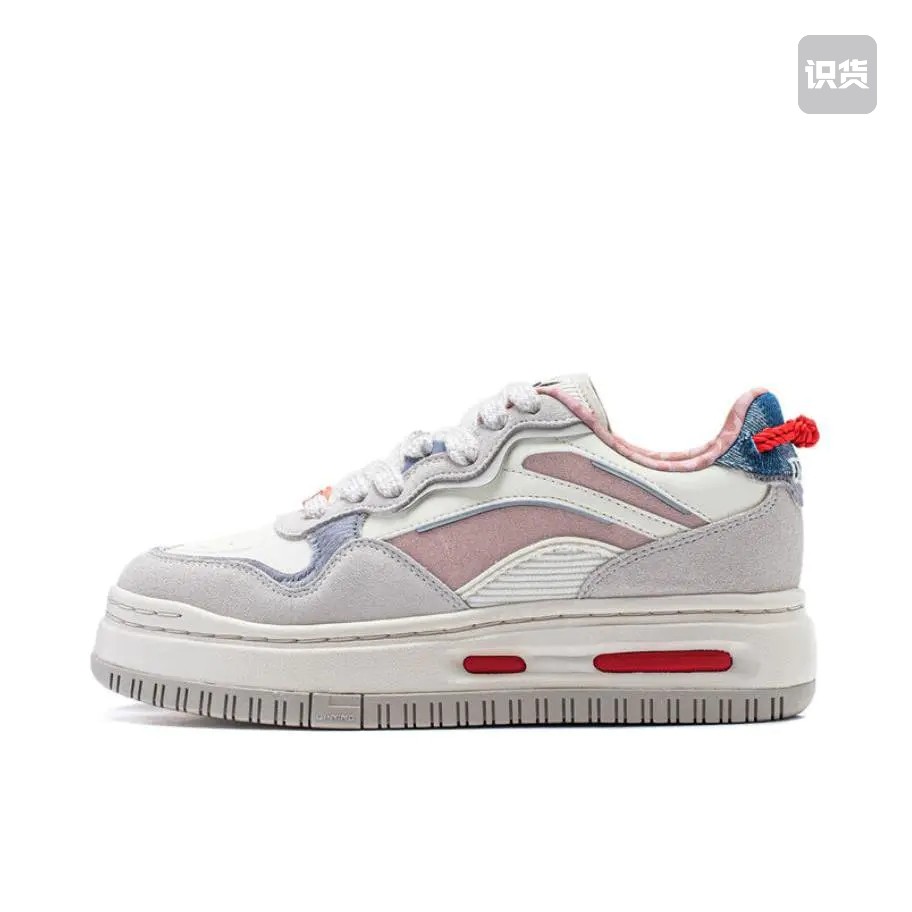 李宁 Future C1 防滑耐磨 板鞋 女款/白色/浅粉AGCU032-1济南ls,运动鞋new,运动休闲鞋,淘宝优惠券,粉丝福利购,淘宝优惠卷