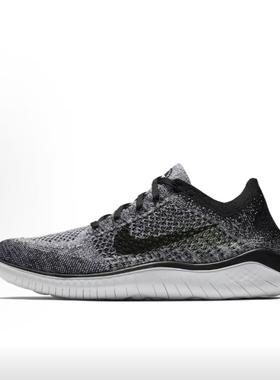 Nike耐克Flyknit跑步鞋男女夏季透气网面运动鞋黑灰色  无锡XX仓