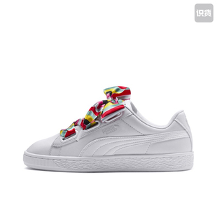 Heart 蝴蝶结 板鞋 Puma 369479 Basket 白色 02广东kd仓 彪马