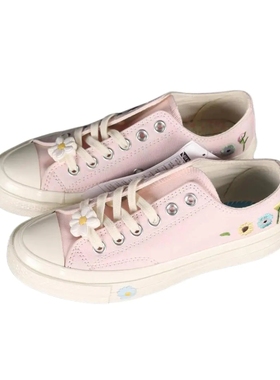 Converse/匡威 1970s 帆布鞋 粉色白色刺绣印花 A06072C济南ls