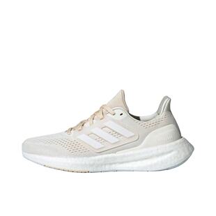 adidas Pureboost 23 低帮跑步鞋 女款 白灰 山东JF仓 IF1535