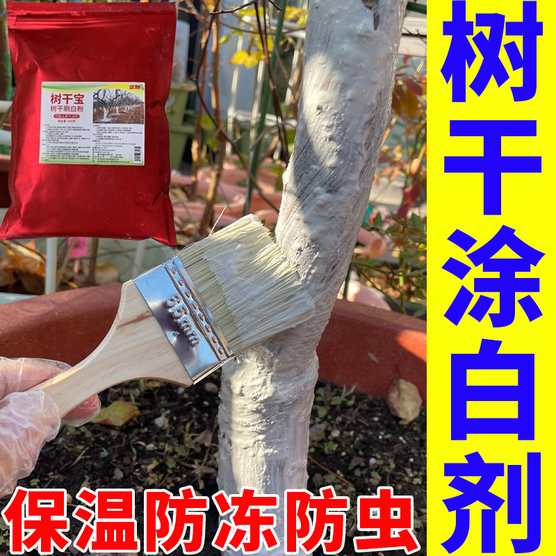 树木涂白剂树干防虫涂白剂防冻园林果树白粉抗寒刷白保暖清菌喷涂