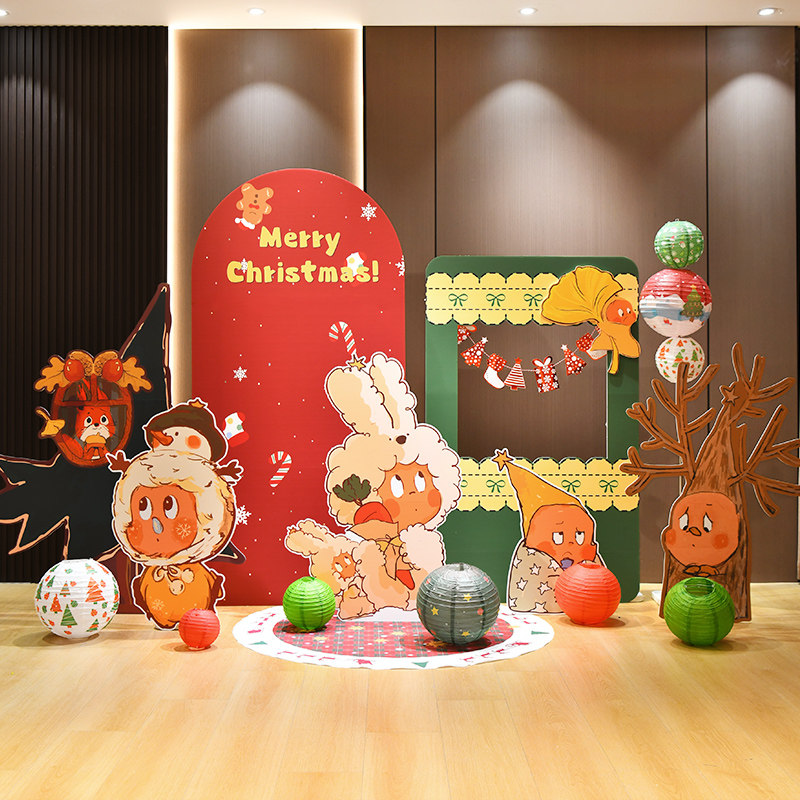 2026圣诞节氛围装饰星星人商场门店室内外活动场景布置kt板背景墙,节庆用品/礼品,装扮布置套餐,淘宝优惠券,粉丝福利购,淘宝优惠卷