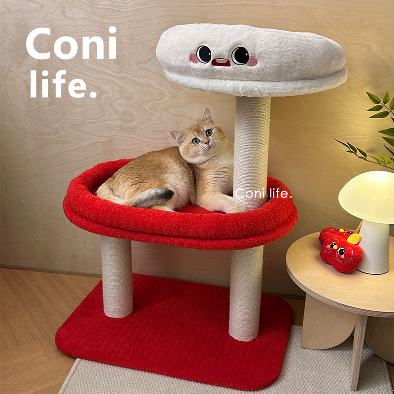 Coni life龅牙猫爬架猫窝一体剑麻耐磨不掉屑跳台猫咪架子猫抓柱